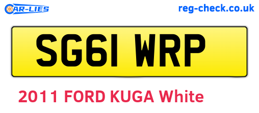 SG61WRP are the vehicle registration plates.