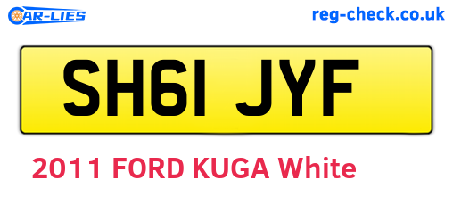 SH61JYF are the vehicle registration plates.