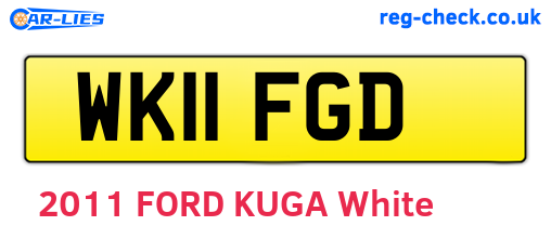 WK11FGD are the vehicle registration plates.