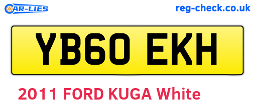 YB60EKH are the vehicle registration plates.