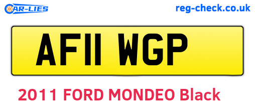 AF11WGP are the vehicle registration plates.