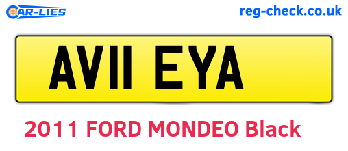 AV11EYA are the vehicle registration plates.