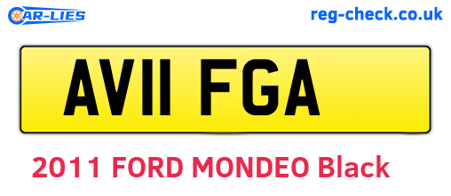 AV11FGA are the vehicle registration plates.