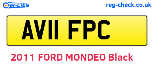 AV11FPC are the vehicle registration plates.