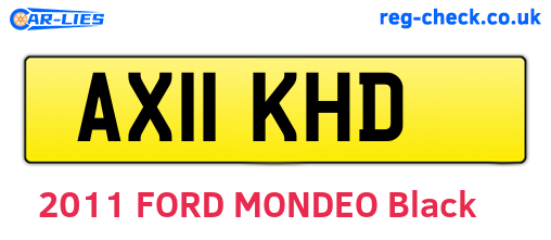 AX11KHD are the vehicle registration plates.