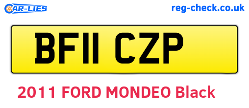 BF11CZP are the vehicle registration plates.