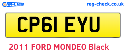 CP61EYU are the vehicle registration plates.