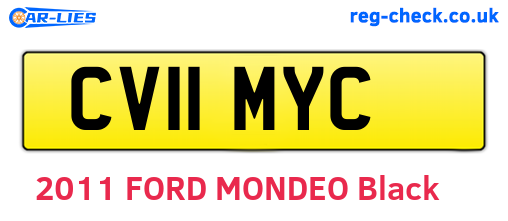 CV11MYC are the vehicle registration plates.