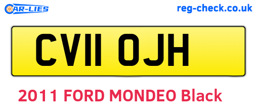 CV11OJH are the vehicle registration plates.