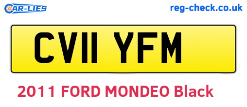 CV11YFM are the vehicle registration plates.