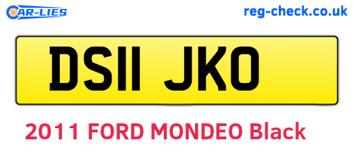 DS11JKO are the vehicle registration plates.