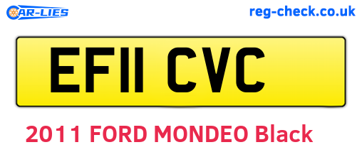 EF11CVC are the vehicle registration plates.