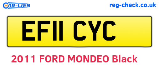 EF11CYC are the vehicle registration plates.