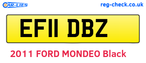 EF11DBZ are the vehicle registration plates.