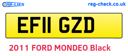 EF11GZD are the vehicle registration plates.