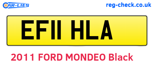 EF11HLA are the vehicle registration plates.