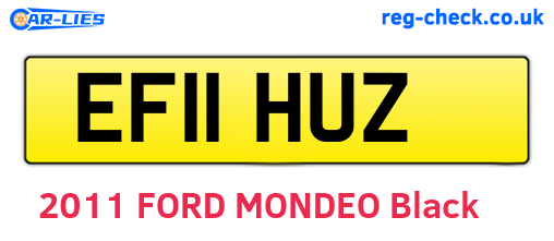 EF11HUZ are the vehicle registration plates.