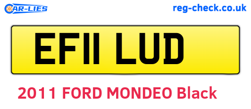 EF11LUD are the vehicle registration plates.