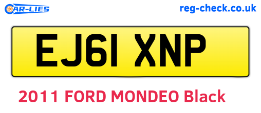 EJ61XNP are the vehicle registration plates.