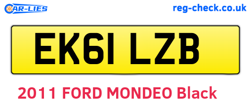 EK61LZB are the vehicle registration plates.