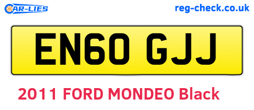 EN60GJJ are the vehicle registration plates.