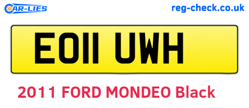 EO11UWH are the vehicle registration plates.