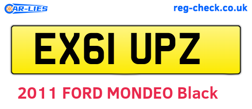 EX61UPZ are the vehicle registration plates.