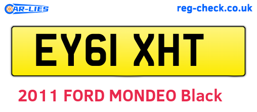 EY61XHT are the vehicle registration plates.
