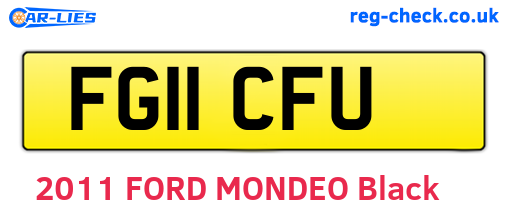 FG11CFU are the vehicle registration plates.