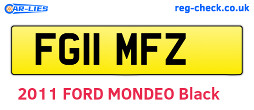 FG11MFZ are the vehicle registration plates.