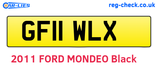 GF11WLX are the vehicle registration plates.