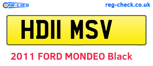HD11MSV are the vehicle registration plates.