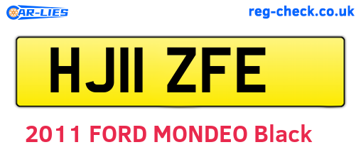 HJ11ZFE are the vehicle registration plates.