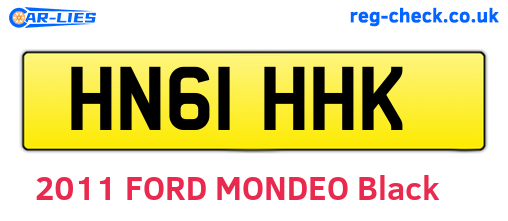 HN61HHK are the vehicle registration plates.