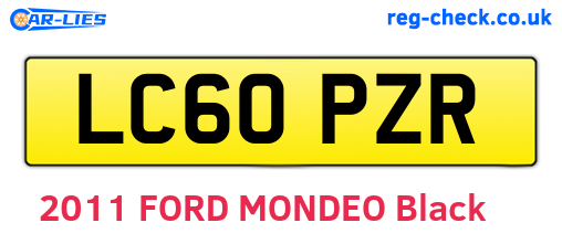 LC60PZR are the vehicle registration plates.