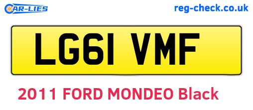 LG61VMF are the vehicle registration plates.