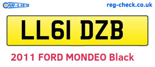 LL61DZB are the vehicle registration plates.