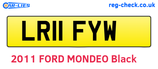 LR11FYW are the vehicle registration plates.