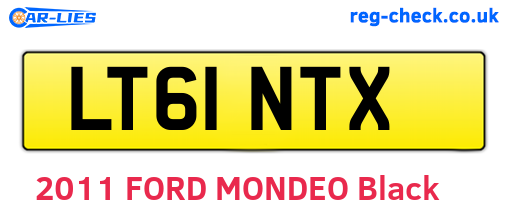 LT61NTX are the vehicle registration plates.