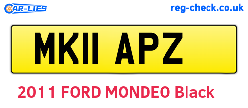 MK11APZ are the vehicle registration plates.