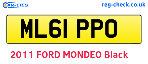 ML61PPO are the vehicle registration plates.