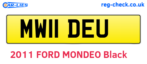 MW11DEU are the vehicle registration plates.