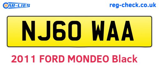 NJ60WAA are the vehicle registration plates.