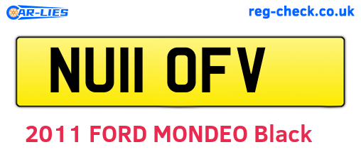 NU11OFV are the vehicle registration plates.