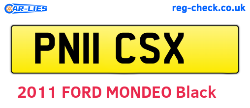 PN11CSX are the vehicle registration plates.