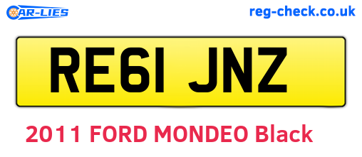 RE61JNZ are the vehicle registration plates.