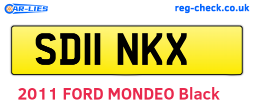 SD11NKX are the vehicle registration plates.