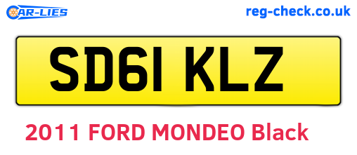 SD61KLZ are the vehicle registration plates.
