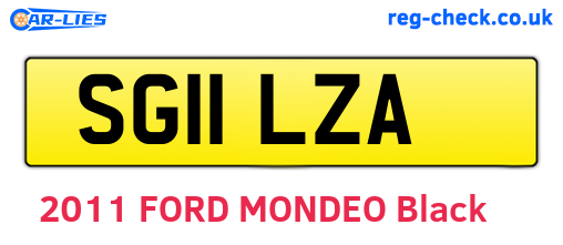 SG11LZA are the vehicle registration plates.