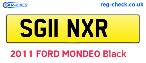 SG11NXR are the vehicle registration plates.